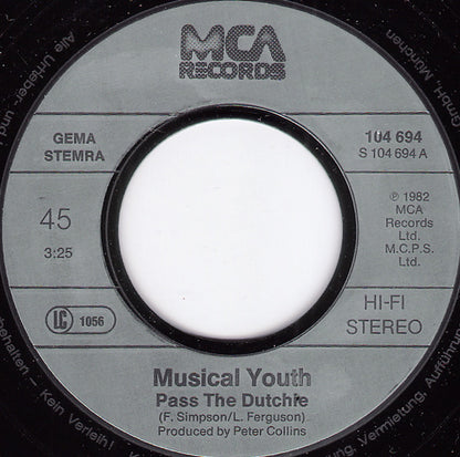 Musical Youth : Pass The Dutchie (7", Single)