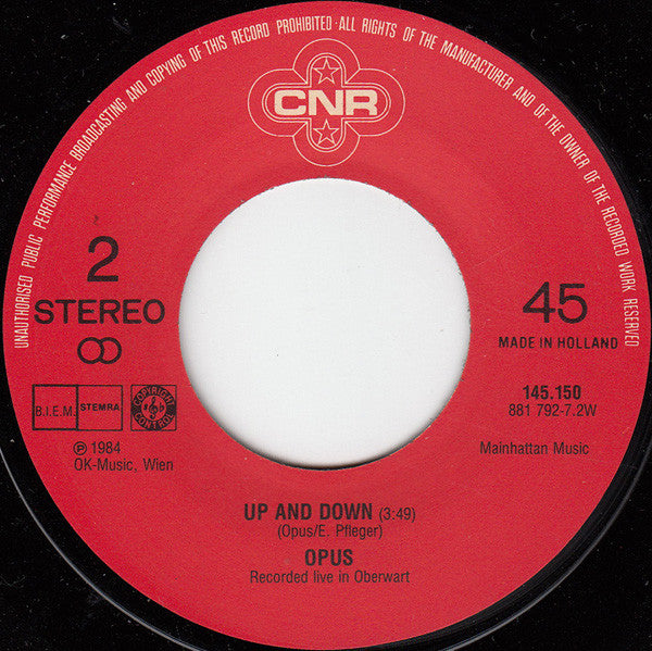 Opus : Live Is Life (7")