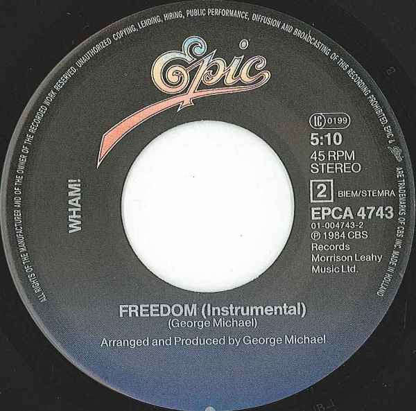 Wham! : Freedom (7", Single)