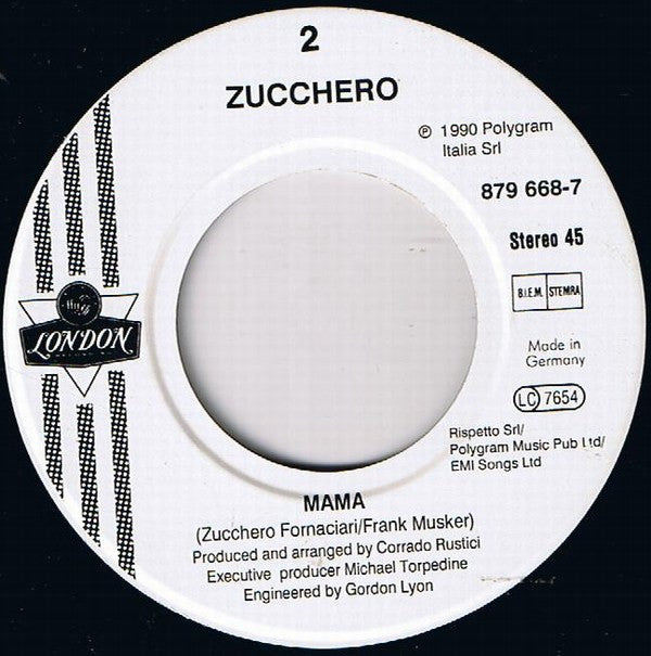 Zucchero Featuring Paul Young : Senza Una Donna (Without A Woman) (7", Single)