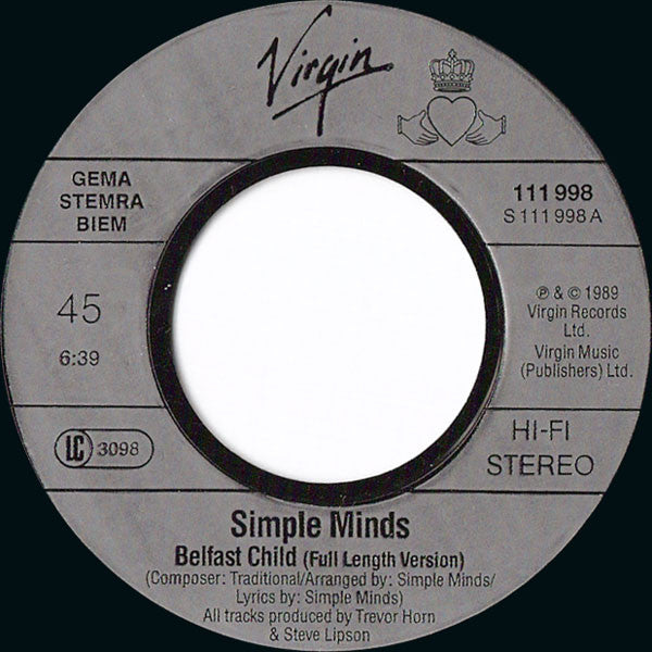 Simple Minds : Ballad Of The Streets (7", Single)