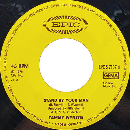 Tammy Wynette : Stand By Your Man (7", Single)