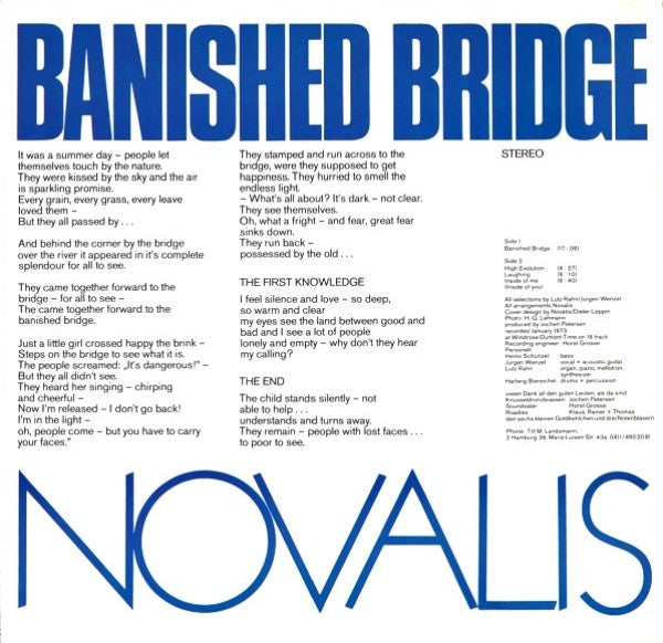 Novalis (3) : Banished Bridge (LP, Album, RP, Gat)