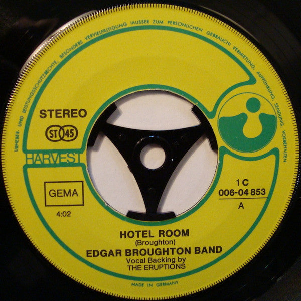 The Edgar Broughton Band : Hotel Room / Call Me A Liar (7", Single)