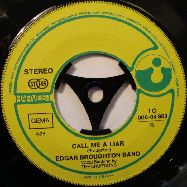 The Edgar Broughton Band : Hotel Room / Call Me A Liar (7", Single)