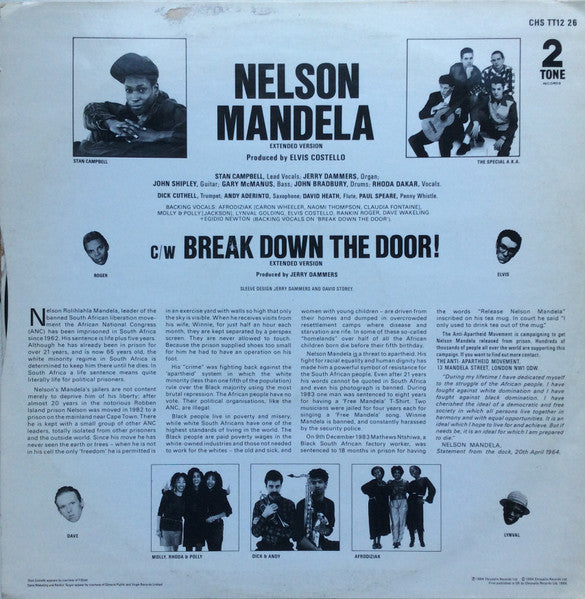 The Special AKA : Nelson Mandela (12", Single)