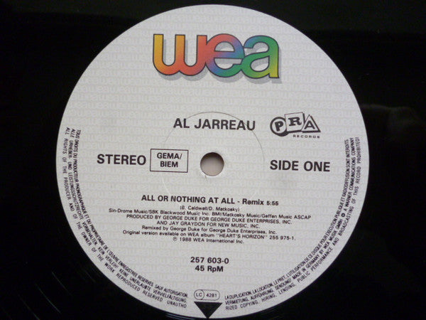 Al Jarreau : All Or Nothing At All (12")