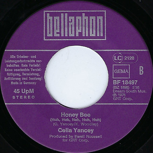 Celia Yancey : Southern Lady / Honey Bee (7", Single)