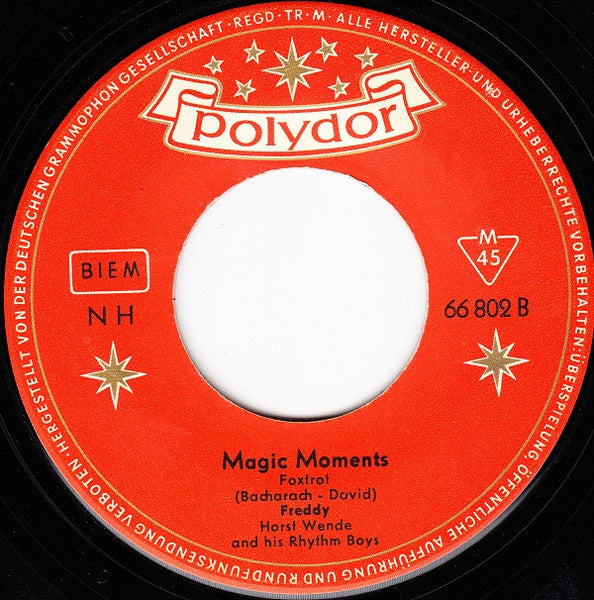 Freddy* : 26 Miles / Magic Moments (7", Single, Mono)