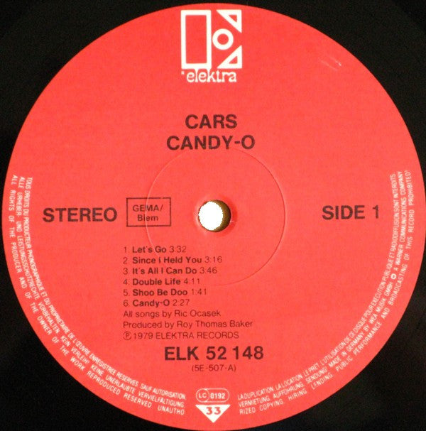 The Cars : Candy-O (LP, Album)