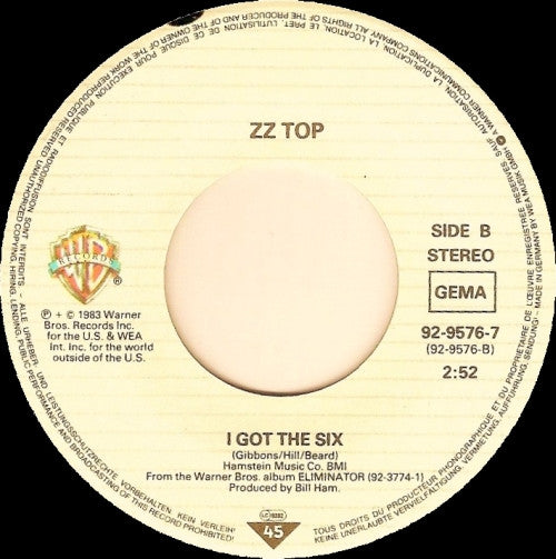 ZZ Top : Sharp Dressed Man (7", Single)