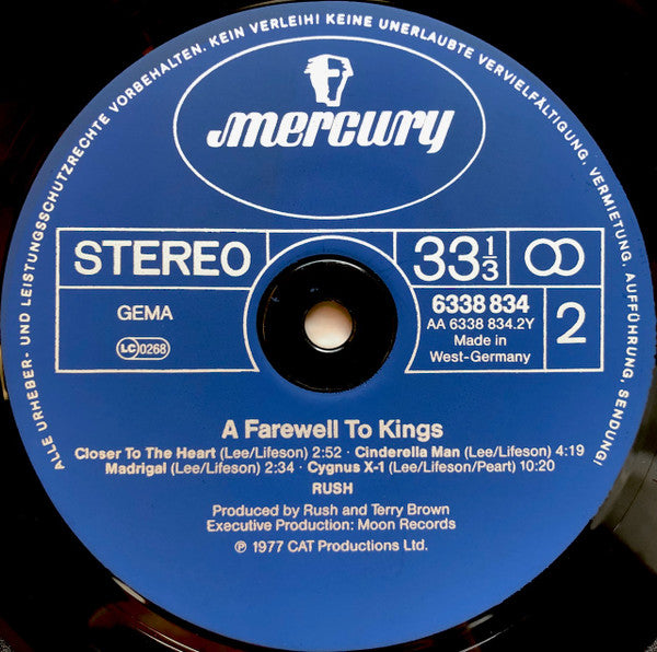 Rush : A Farewell To Kings (LP, Album)