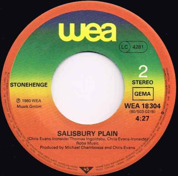David Hanselmann • Chris Evans* : Stonehenge (7", Single)