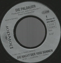 Die Paldauer : Die Nacht Der 1000 Sonnen (7", Single)