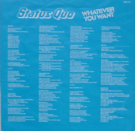 Status Quo : Whatever You Want (LP, Album)