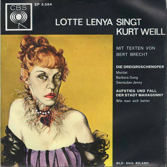Lotte Lenya Singt Kurt Weill : Lotte Lenya Singt Kurt Weill (7")