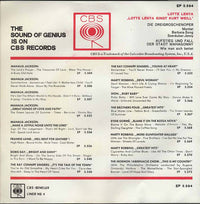 Lotte Lenya Singt Kurt Weill : Lotte Lenya Singt Kurt Weill (7")