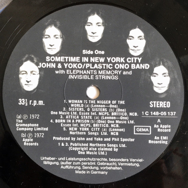 John & Yoko* / Plastic Ono Band* With Elephant's Memory* Plus Invisible Strings : Some Time In New York City (2xLP, Album, Gat)