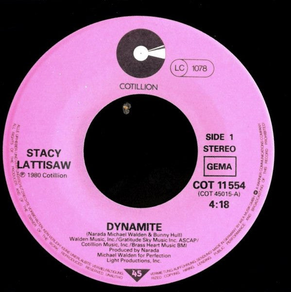 Stacy Lattisaw : Dynamite! (7", Single)