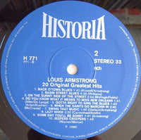 Louis Armstrong : 20 Original Greatest Hits (LP, Comp, Blu)