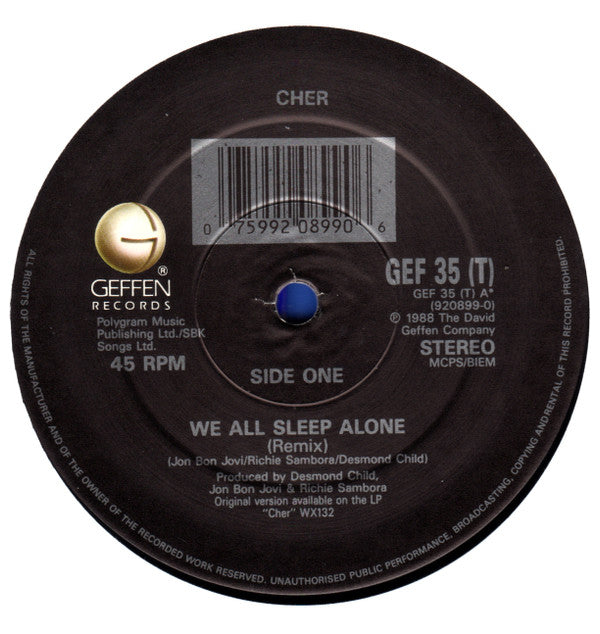 Cher : We All Sleep Alone (Remix) (12", Single)