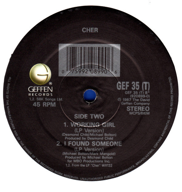 Cher : We All Sleep Alone (Remix) (12", Single)