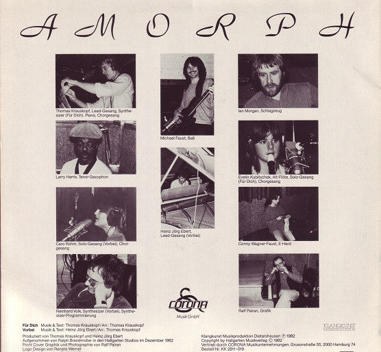 Amorph (3) : Für Dich / Vorbei (12", Maxi)