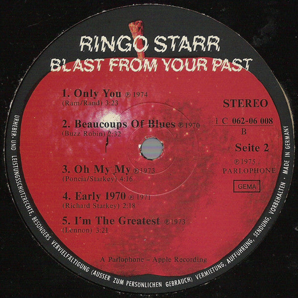 Ringo Starr : Blast From Your Past (LP, Comp)