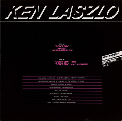 Ken Laszlo : Don't Cry (12")