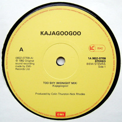 Kajagoogoo : Too Shy (Midnight Mix) (12")