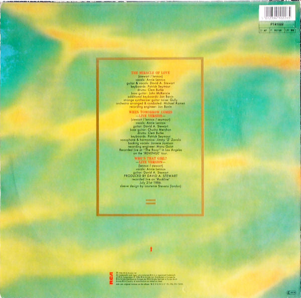 Eurythmics : The Miracle Of Love (12", Maxi)