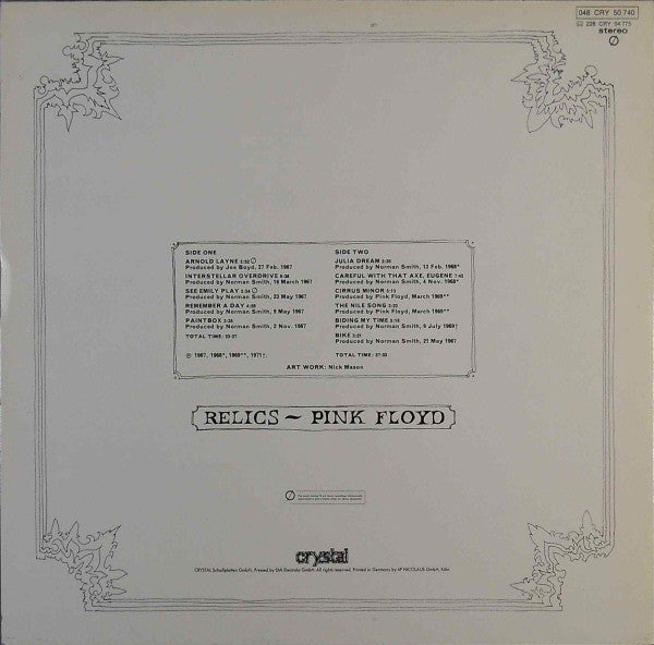 Pink Floyd : Relics (LP, Comp, RE)