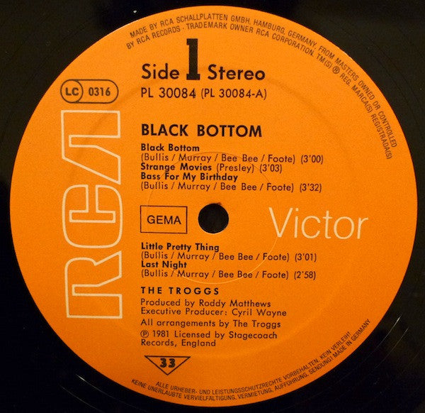 The Troggs : Black Bottom (LP, Album)