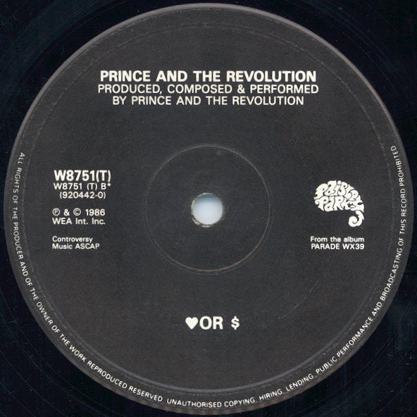 Prince And The Revolution : Kiss (Extended Version) (12", Single, Ltd, S/Edition, Pos)