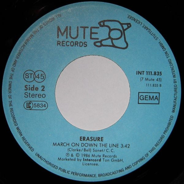 Erasure : Oh L'Amour (7", Single)