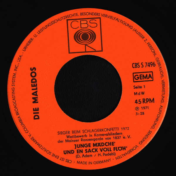 Die Maledos : Junge Mädche' Und En Sack Voll Flöh' (7", Single)