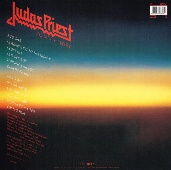 Judas Priest : Point Of Entry (LP, Album, RE)