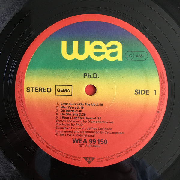 Ph.D. : Ph.D. (LP, Album, RE)