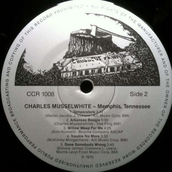 Charlie Musselwhite : Memphis, Tennessee (LP, Album, RE)