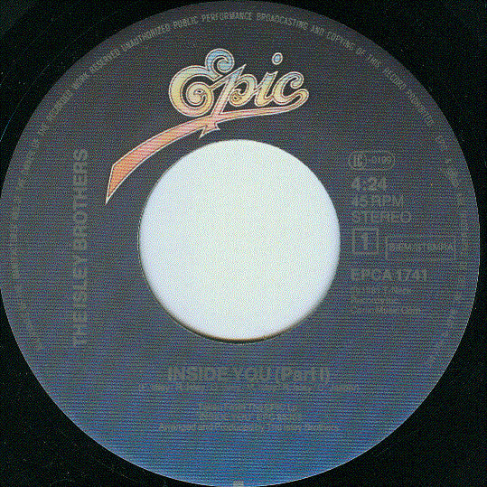 The Isley Brothers : Inside You (7", Single)