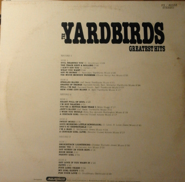 The Yardbirds : Greatest Hits (3xLP, Comp)