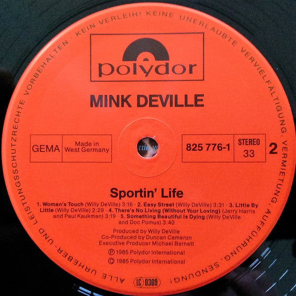 Mink DeVille : Sportin' Life (LP, Album)