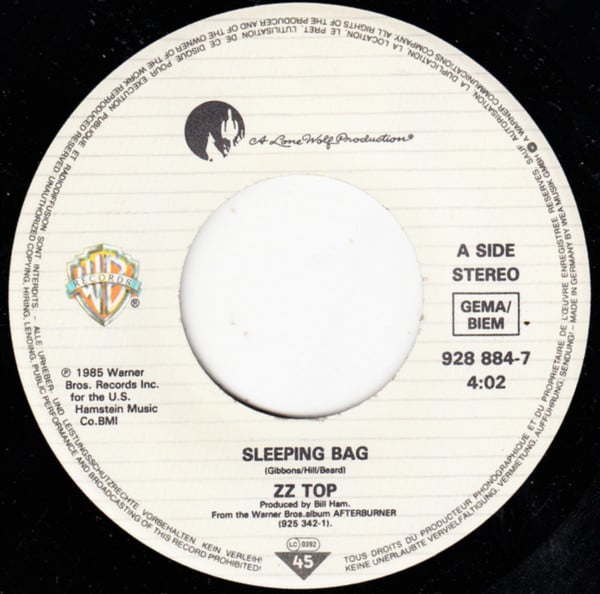 ZZ Top : Sleeping Bag (7", Single)
