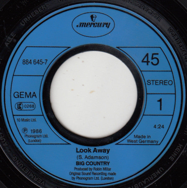 Big Country : Look Away (7", Single)