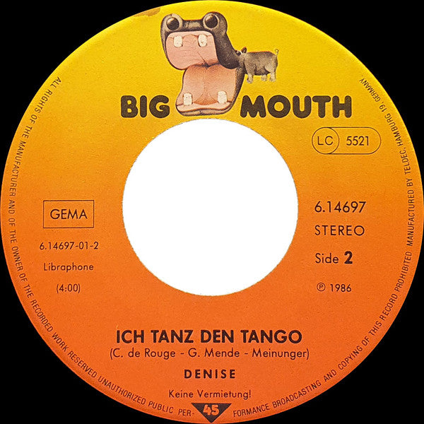 Denise (13) : Tango (7", Single)