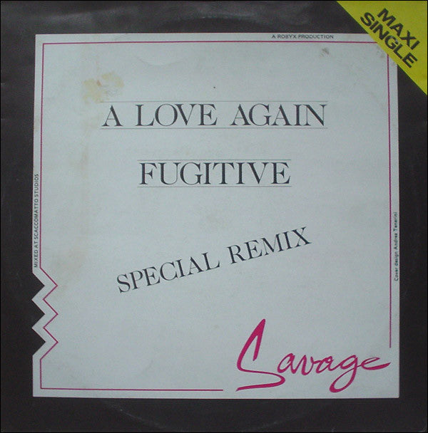 Savage : A Love Again (Special Remix) / Fugitive (12", Maxi)