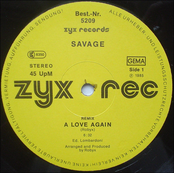 Savage : A Love Again (Special Remix) / Fugitive (12", Maxi)