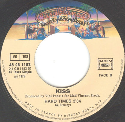 Kiss : I Was Made For Lovin' You (7", Single, Tex)