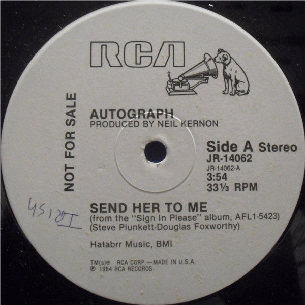 Autograph (2) : Send Her To Me (12", Promo)