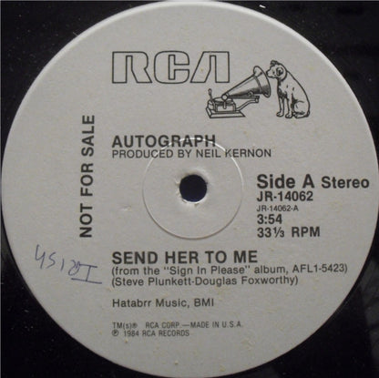 Autograph (2) : Send Her To Me (12", Promo)